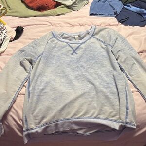 GreenTea Soft Blue Knit Top